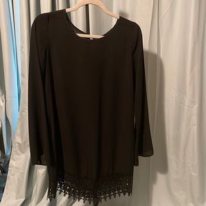Long sleeve black dress